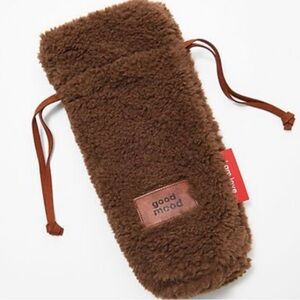 Peace Love World Faux Fur Drawstring Wine Bag- BNWOT